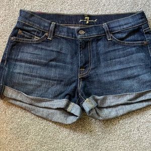 7 For All Mankind - Roll Cuff Denim Shorts